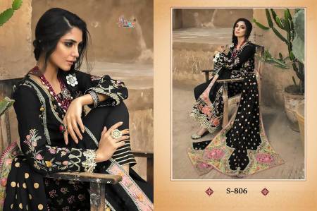S 806 Cotton Heavy Embroidery Pakistani Suits Catalog